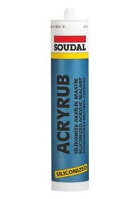 Resim Soudal Acryrub Silikonize Mastik 310 Ml Siyah 