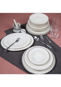 Resim Güral Porselen Harika 26 Parça 6 Kişilik Bone Yemek Takımı 