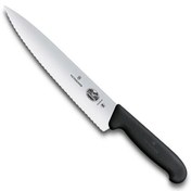 Resim Victorinox 19 CM Siyah Tırtıklı Dilimleme Şef Bıçağı 5.2033.19 