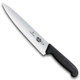 Resim Victorinox 19 CM Siyah Tırtıklı Dilimleme Şef Bıçağı 5.2033.19 