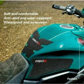 Resim Challenger Cb650r Cbr650r Motosiklet Yakıt Tankı Koruma Pedi Siyah Kauçuk Su Geçirmez Çıkartma 