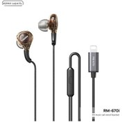 Resim Şeffaf Gürültü Önleyici Kablolu Kulak İçi Kulaklık - Siyah Apple Um23276-5 Yurt Dışından Rm-670 