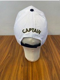 Resim Kaptan Denizci Çapa Nakışlı Beyzbol Cap Şapka Beyaz 