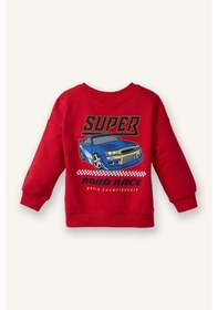 Resim Defacto Erkek Bebek Bisiklet Yaka Baskılı Sweatshirt G6139a526sprd79 Kırmızı-rd79 