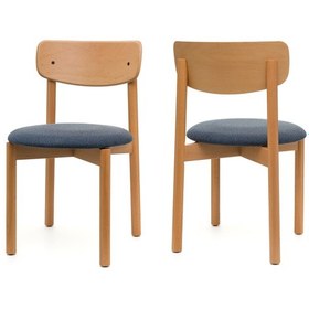 Resim Keynote Natural Ahşap 2'li Mutfak Salon Yemek Odası Sandalyesi 
