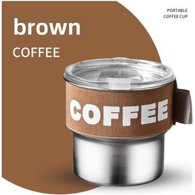 Resim Hangfox 304 Çelik Isı Saklama Bardak, Büyük Kapasiteli, İç Mekan/autoya Uygun, Sürekli Soğuk Tutar, Pipetli Kahve/su Bardak Kahverengi 