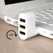 Resim USB Hub Splitter için 3 Portlu Mini Adaptör, Laptoplar İçin Yüksek Kaliteli Bir Şekilde Tasarlanmış 