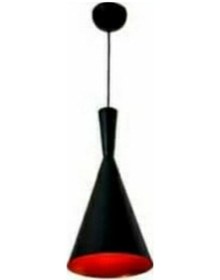 Resim Mylights Siyah Içi Kırmızı Metal Sarkıt Avize B03 