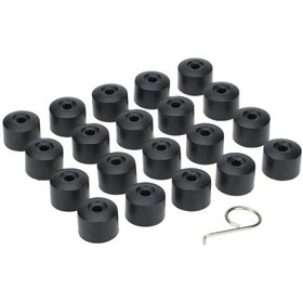 Resim 20 Adet 17mm Araba Tekerlek Somun Kapağı Cıvata Kapağı,siyah 