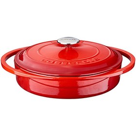 Resim Lava Çok Amaçlı 28 CM Kırmızı Döküm Yayvan Tencere LV Y ST3 28 YK3 