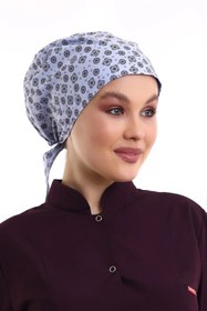 Resim Bilenn Tekstil Tesettür Bone - 2301 Mavi Kilim Desenli 