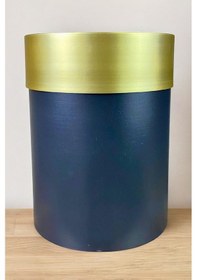 Resim Yuvarlak Paslanmaz Saksı Gold Kemerli 30x40 Cm Yeşil 