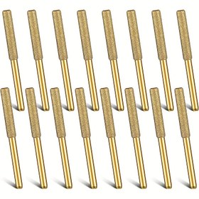 Resim 16 adet Zincir Testere Bileme Taşı Elmas Zincir Testere Bileme Aleti Testere Bileme Taşı Dosya Elektrikli Elmas Bileme Tekerleği Altın Zincir Testere Aksesuarları Zincir Testere Taşı Takı için 