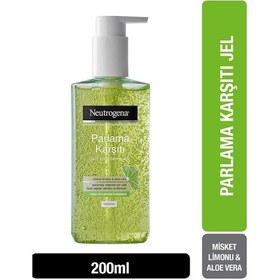 Resim Neutrogena Misket Limonu & Aloe Vera Parlama Karşıtı Yüz Temizleme Jeli 200 ML 