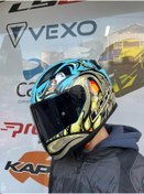 Resim LS2 RAPID 2 NEO MAVİ-MOR KASK - SİYAH VİZÖR 