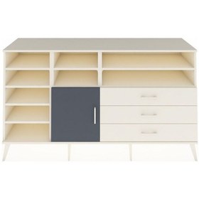 Resim Kronos Konsol 8 Raflı 3 Çekmeceli Tek Kapaklı 176x59x99 Aytaşı-a Aytaşı-antrasit/aytaşı 