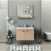 Resim BIANI Fix Arya 85 cm Banyo Dolabı Renk Aybe Bej 
