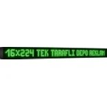 Resim Depo Tabela Reklam Yeşil Kayan Yazı LED Tabela 16 X224 cm Tek Taraflı Depo Reklam Tabela 