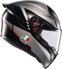 Resim AGV K1 S Motosiklet Kaskı Kapalı Kask Lap Matt Black Grey Red S 