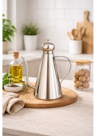 Resim Qerhome Paslanmaz Çelik Inox Yağlık & Sosluk 1000 Ml 1 Adet Gümüş - Gri 