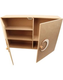 Resim UltraMint Sağlam ve Şık Ham Mdf Ecza Dolabı, Güvenle Kullanılır ve Düzen Sağlar 