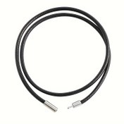 Resim Şık Siyah Balmumu Kordon Kolye - 3mm Kalınlıkta, Dayanıklı Polyester Lif Metal Toka ile, Çok Yönlü & Şık, 17.7", 19.7", 21.7", 23.6" Uzunluklarda Mevcut 