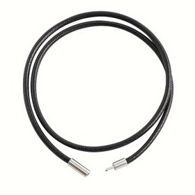Resim Şık Siyah Balmumu Kordon Kolye - 3mm Kalınlıkta, Dayanıklı Polyester Lif Metal Toka ile, Çok Yönlü & Şık, 17.7", 19.7", 21.7", 23.6" Uzunluklarda Mevcut 