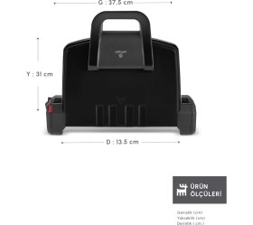 Resim Özbience Matte Black Tost Makinesi 1800 W, 4 Dilim Kapasiteli, Pratik ve Şık Design 