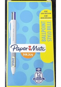 Resim Paper Mate Ink Joy 4 Renkli Tükenmez Kalem 12Li Kutu 