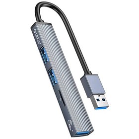 Resim Orico AH-A12F-GY-BP 3 Portlu USB 3.0 Çoklayıcı TF Micro SD Kart Okuyucu Alüminyum Hub Orico