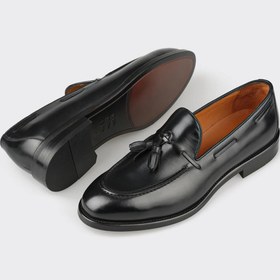 Resim Elle Shoes Siyah Deri Erkek Klasik Ayakkabı 
