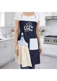 Resim Bk Gift Kişiye Özel İsimli Pamuk Denim Havlu Detaylı Mutfak Önlüğü -5, Aşçı Ve Şef Önlüğü, Anneye Hediye Kobitmeyencom36561 Bk Gift Renkli 