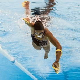 Resim Yetişkin Yüzme Dirsek Desteği - 8 Şekilli Tasarım, Ergonomik El Kürekleri ile Freestyle Yüzme için, Havuz ve Açık Suya Uygun (Teknik Geliştirir), Karışık Renkler | Yüksek Kaliteli Yapım 