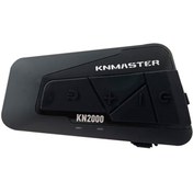 Resim Knmaster Kn2000 Motosiklet Kask Interkom Bluetooth Intercom Kulaklık Seti Siyah 