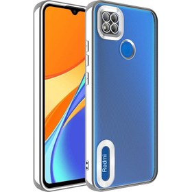 Resim Case 4u Redmi 9c Kılıf Kamera Lens Korumalı Şeffaf Renkli Logo Gösteren Parlak Omega Kapak Gümüş 