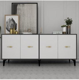 Resim Sintaa 180 Cm Konsol Kx180 Antrasit-beyaz 