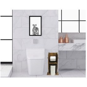 Resim Bk Home Doğal Masif Ahşap Tuvalet Kağıtlığı Ve Dekoratif Ahşap Si (551052471) 