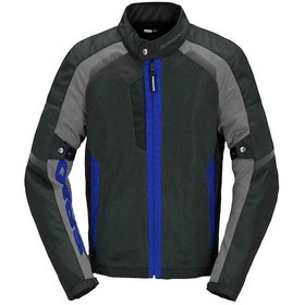 Resim Spıdı Tek Net Yazlık File Tekstil Motosiklet Montu Mavi - Siyah 