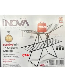 Resim Inova Çamaşır Kurutmalık 2 Katlı 70 Kilo Taşıma Kapasitesi Çeg 