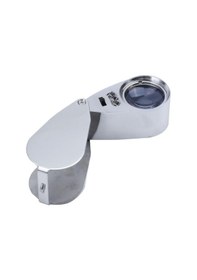 Resim 40x Led Cep Büyüteç Kuyumcu Gözlük Camı Döngü Lens Büyüteç Büyüteç Uv Işık 