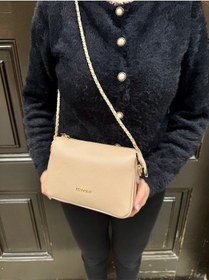 Resim Just Polo Kadın Zincir Askılı Günlük Ve Özel Kullanıma Uygun Şık Tasarımlı Omuz & Çapraz Çanta Shoulder Bag Vizon 