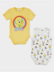 Resim Looney Tunes Lisanslı Kız Bebek 2'li Kısa Kol Body 20796 