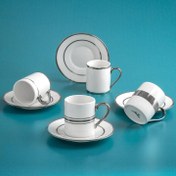 Resim Jumbo Luces Platin 4 Kişilik Kahve Fincan Takımı 