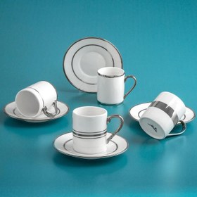 Resim Jumbo Luces Platin 4 Kişilik Kahve Fincan Takımı 