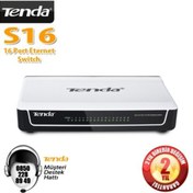 Resim Genel Markalar S16 16 Port 10-100 Mbps Switch Plastik Kasa 
