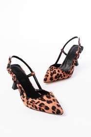 Resim serkanseyyid ST-002 Leopar Günlük 7 cm Topuklu Ayakkabı 