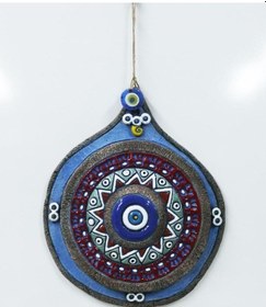 Resim Özel Tasarım Seramik Desenli Nazarlık Duvar Süsü 