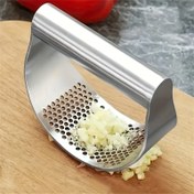 Resim 1pc Ergonomik Paslanmaz Çelik Sarımsak Ezici - Manuel Sarımsak Öğütücü ve Kırıcı, Kolay Ezme ve Öğütme için Mutfak Aparatı, Bulaşık Makinesinde Yıkayabilir, Ev ve Ticari Kullanım için Uygun, Elektrik Gerektirmez 
