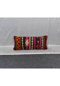 Resim Zehra Abla Halı Yeni El Dokuma Dekoratif Lumbar Kilim Kırlent Yastık Kılıfı 6200 
