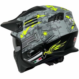 Resim Sway X2 Tokyo Trooper Modüler Full Face Çene Sökülebilen Motosiklet Kaskı 